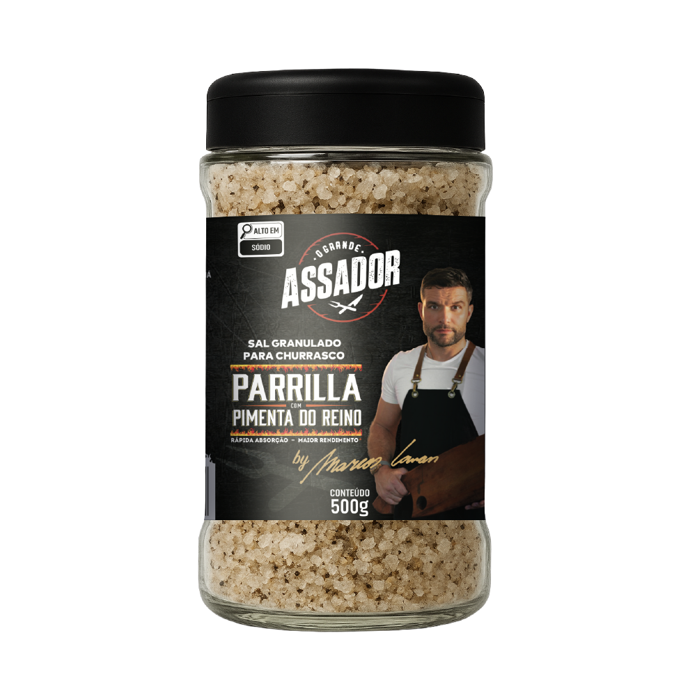 Sal de Parrilla com Pimenta.